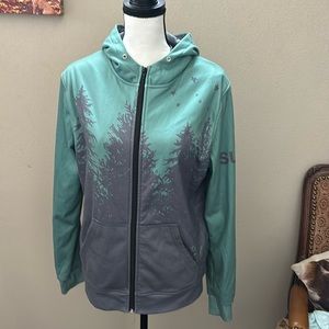 Zip up Subaru hoodie, size medium